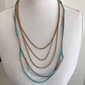 Banana Republic Beaded Multi Strand Necklace